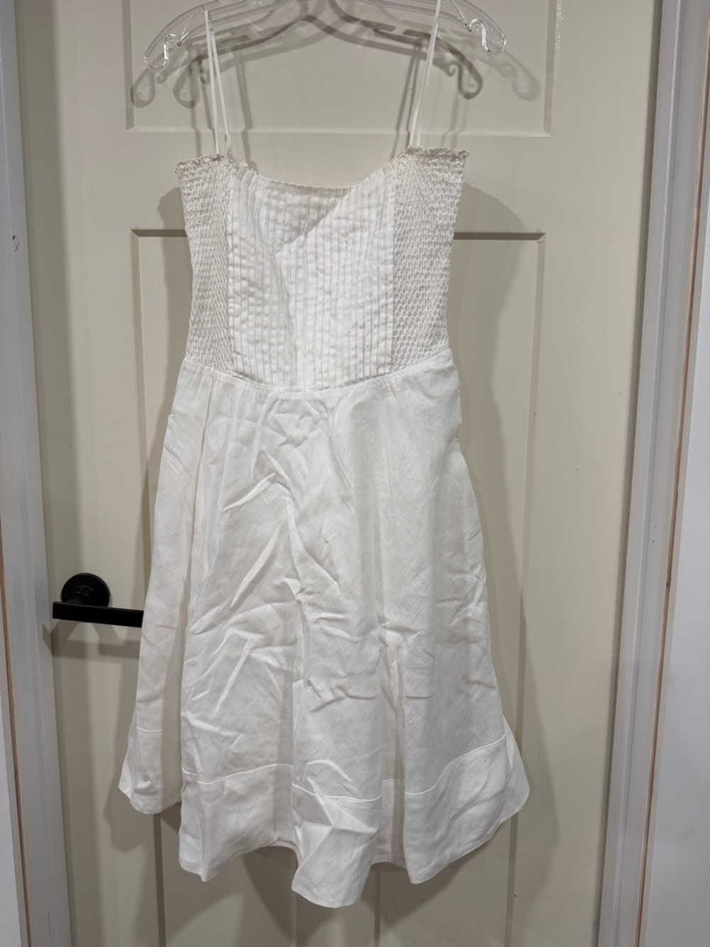 White Smocked Bodice Summer Dress